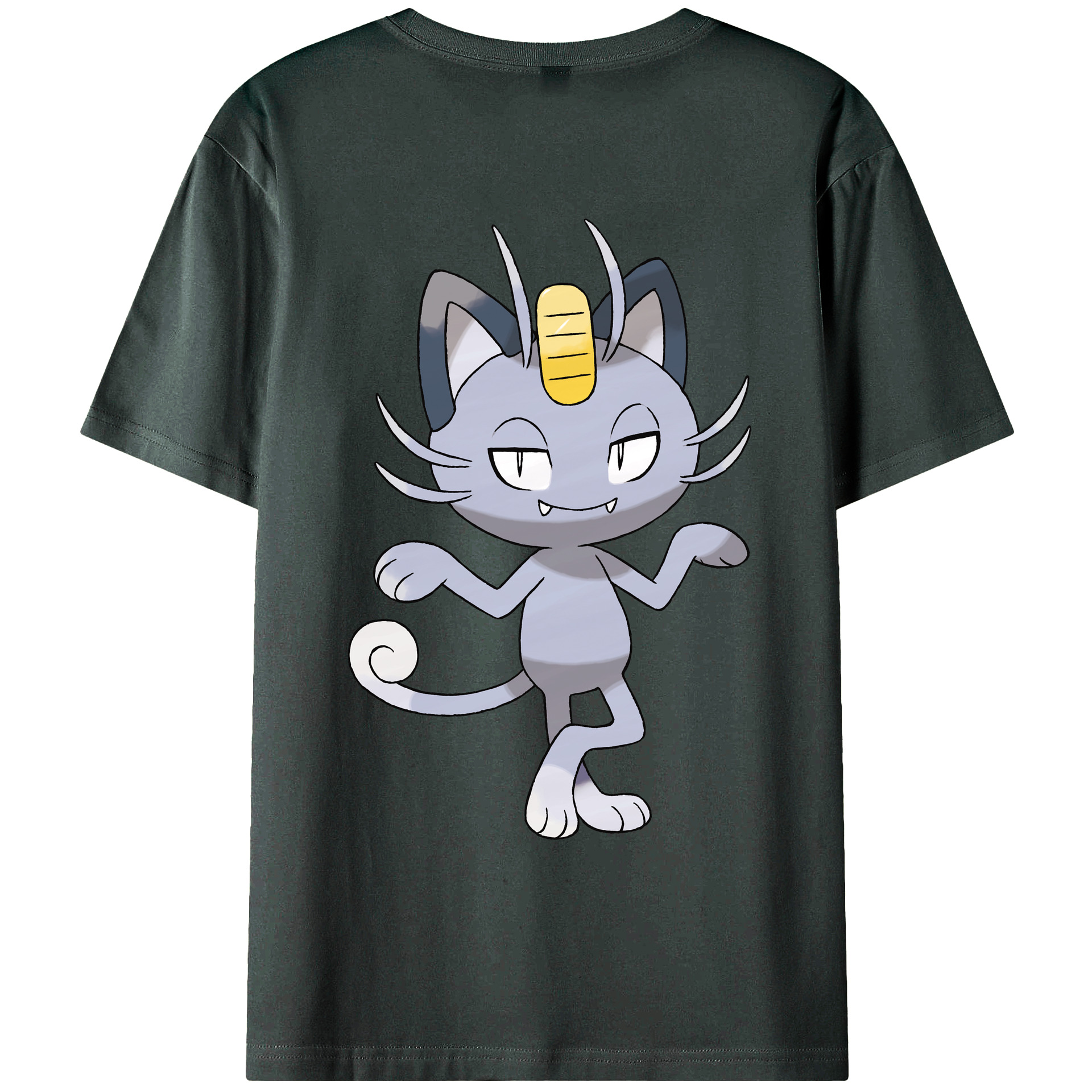 （画像用） ポケットモンスター Pokémon 綿100％ メンズ半袖Tシャツ（バックプリント） 通気性